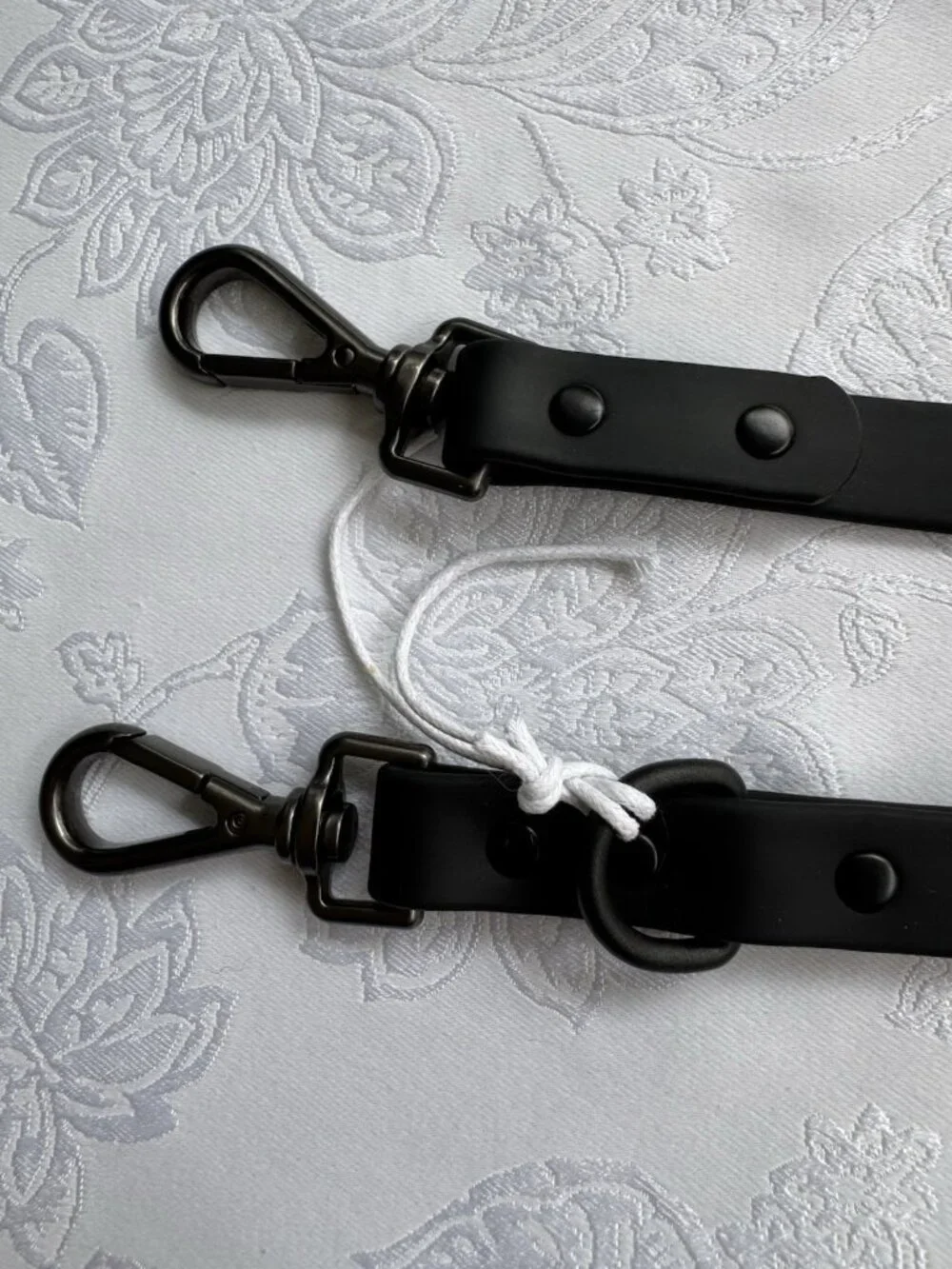 Wild One Black Rubberized Waterproof Adjustable Dog Leash Black 69.5